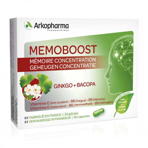 Memoboost ginkgo + bacopa 30 Comprimés